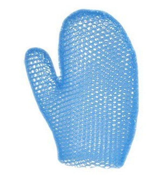 bath mitt blu